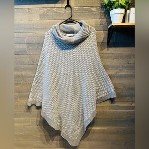 Calvin Klein grey and white poncho